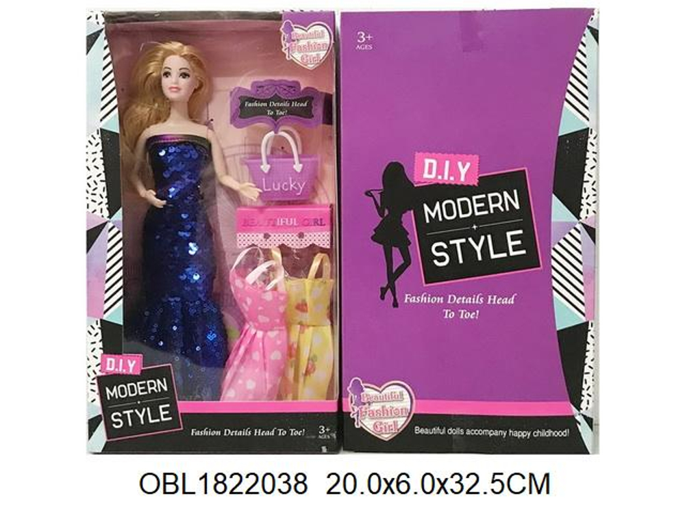 Кукла тип модель, с аксесс. коробка 01356