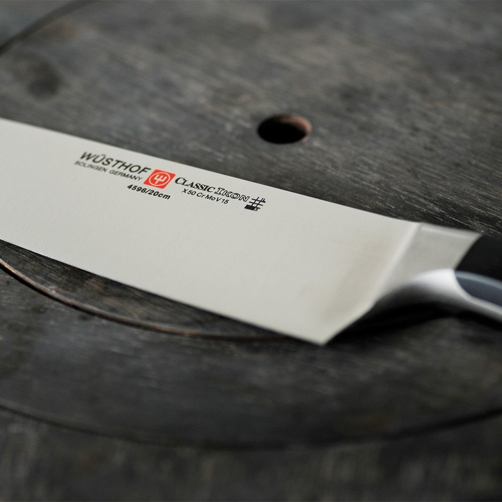 Нож поварской Шеф 20см Wuesthof Classic Ikon Германия фрагмент