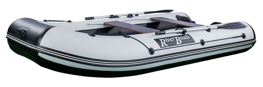 Лодка пвх riverboats (ривербот) rb - 370 нднд (цвет: белый/серый)