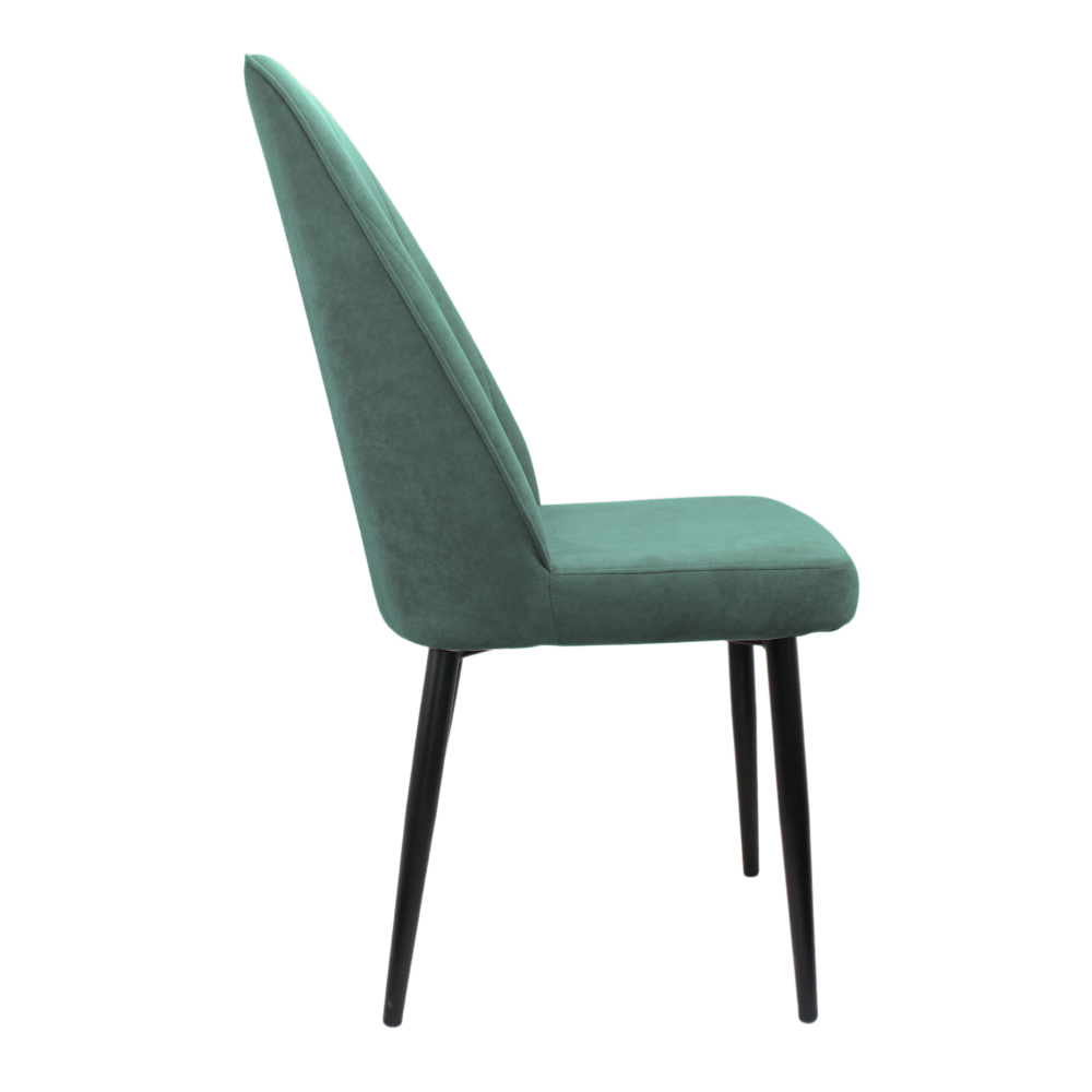 Стул "Лотос" (арт. 327), велюр Бренди В10 зеленый, ножки черные