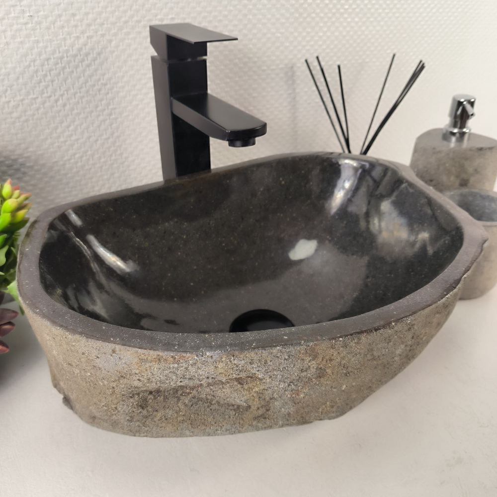 Раковина из речного камня RS-65448 41*29*15 0855