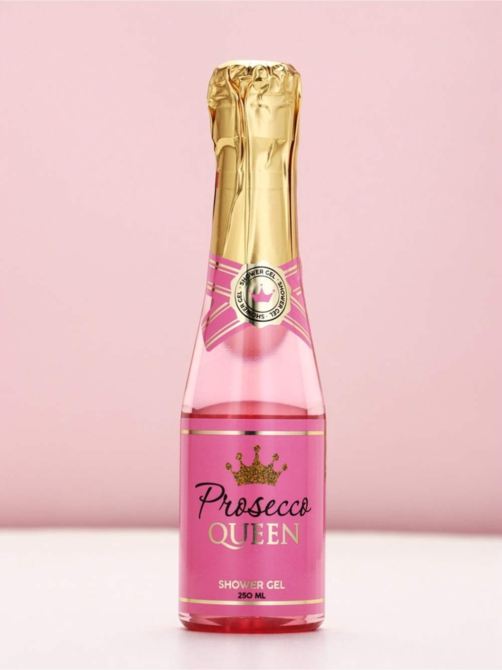 Подарочный набор Prosecco Queen, гель для душа шампанское 250 мл и бомбочка для ванны, Чистое счастье