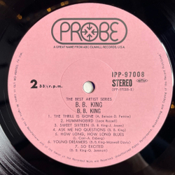 Винтажная виниловая пластинка LP B.B. King The Best Artist Series (Japan 1973) (No Obi)