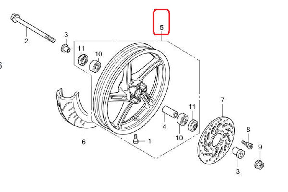 44650-K35-V00ZA. WHEEL SUB ASSY., FR. *NH303M*. Honda PCX. (NH303M MAT AXIS GRAY METALLIC)