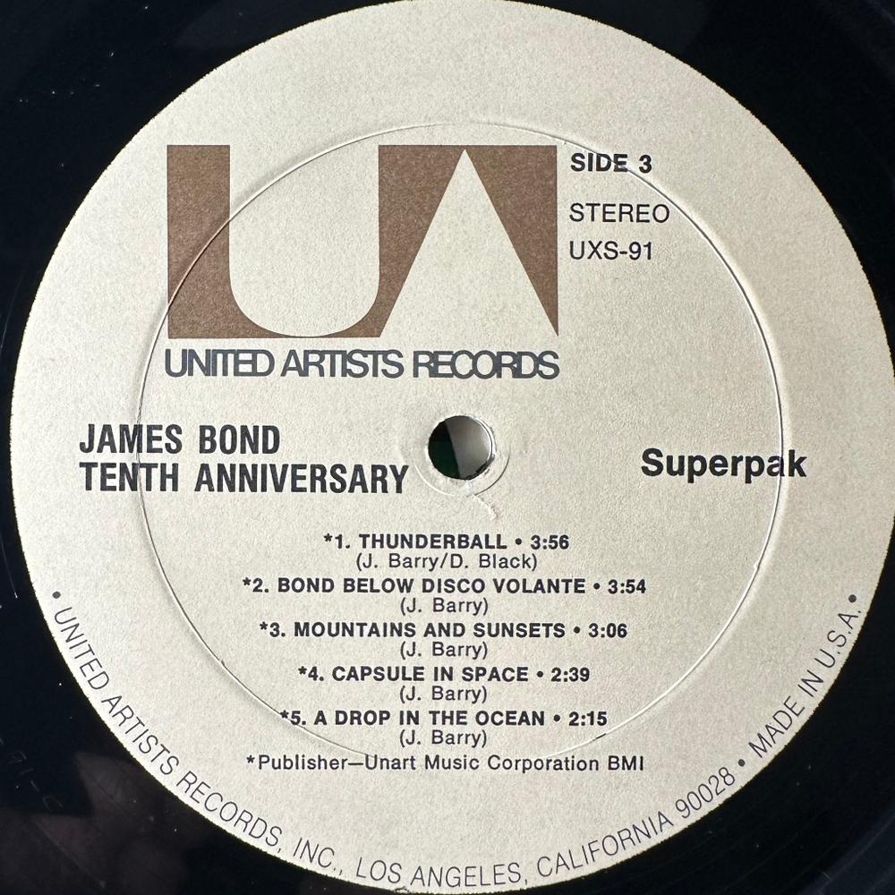 John Barry ‎– James Bond 10th Anniversary 2LP (США 1972г.)
