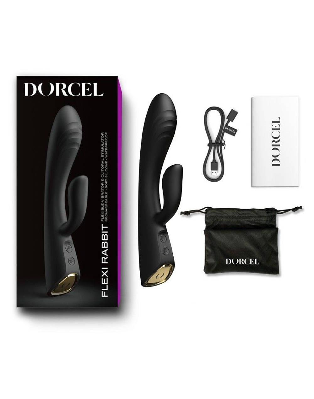 Вибратор-кролик Dorcel Flexi Rabbit с подогревом, 21,2 см
