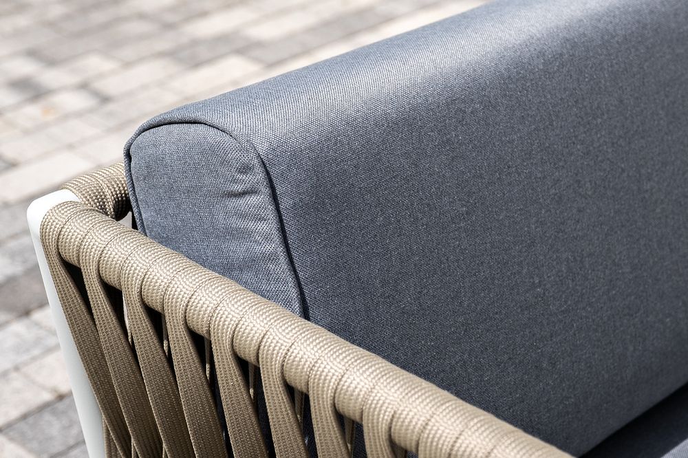 "Касабланка" лаунж-зона плетеная из роупа 4-местная, цвет серый