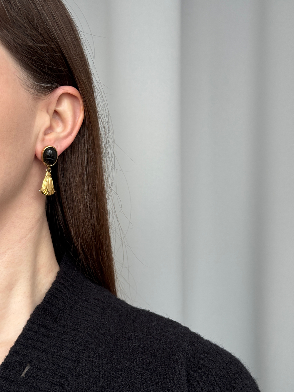 Моносерьга со скарабеем