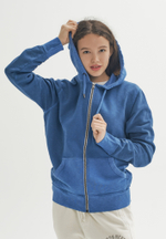 Худи Bowery NYC на молнии однотонное Space Blue