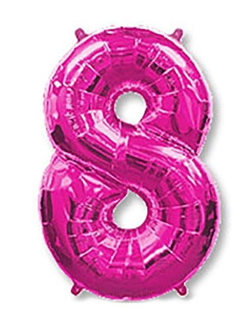 Шар цифра №8 Розовый
