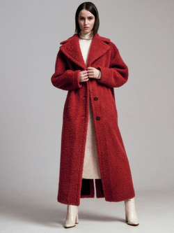 Шуба  чебурашка женская из овечьей шерсти тедди