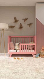 Кроватка детская Lillaland Lilla Aria с маятником Antique Pink