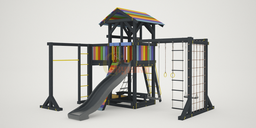 Детская площадка Савушка - 3 (BLACK EDITION)