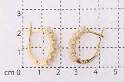 "Стогн" серьги в золотом покрытии из коллекции "Runway" от Jenavi  с английским замком