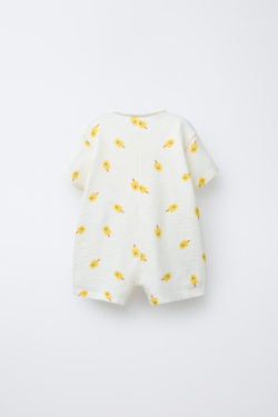 ZARA КОМБИНЕЗОН ПОЛО С ПРИНТОМ «МОРОЖЕНОЕ», СВЕТЛЫЙ ЭКРЮ