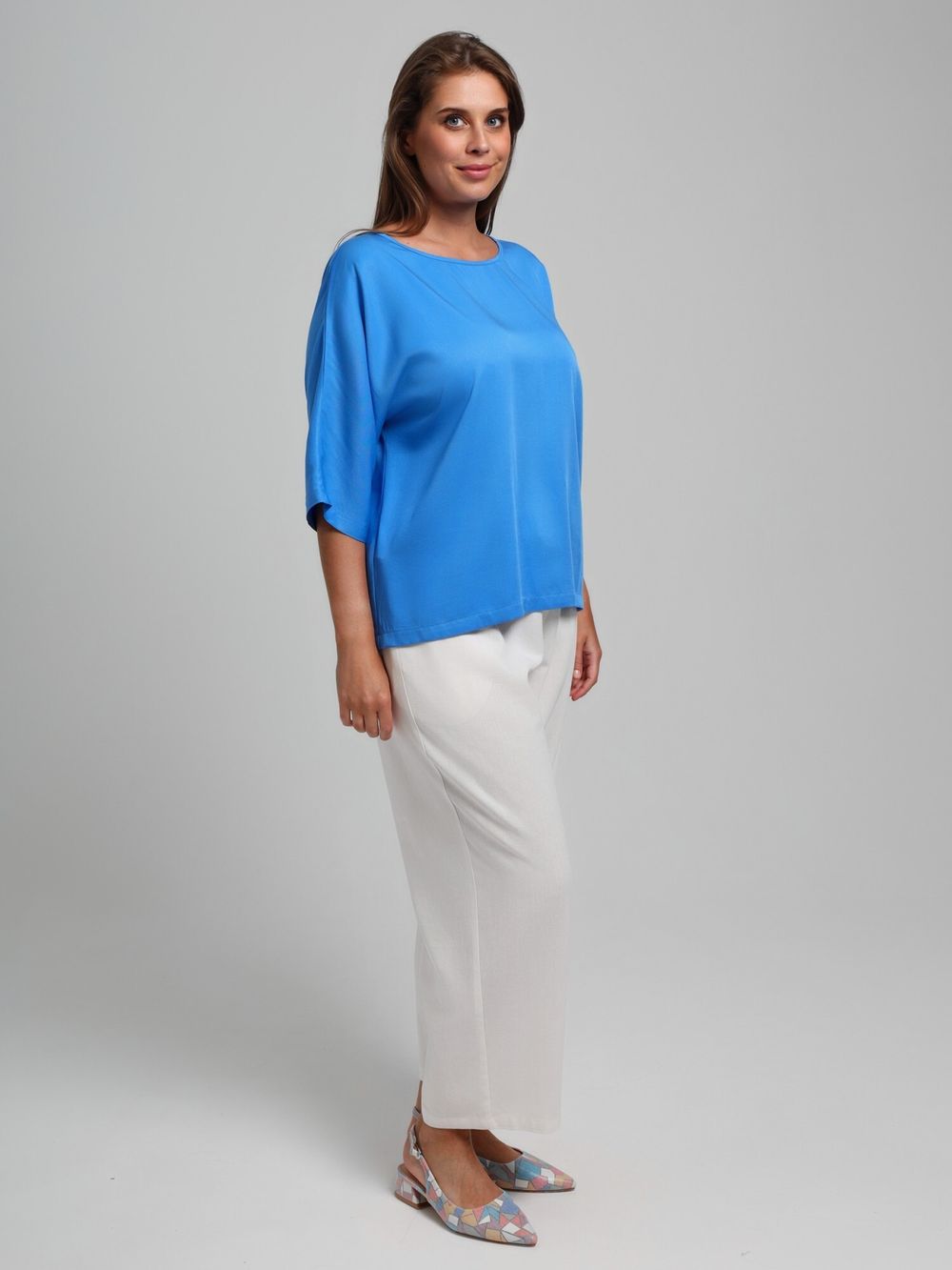 Блузка Летний драйв-2 Виотекс ГОЛУБОЙ