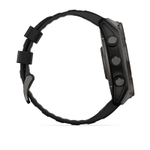 Умные часы Garmin Fenix 8, 51 мм, Solar, Sapphire Carbon Gray DLC Titanium with Black/Pebble Gray Silicone