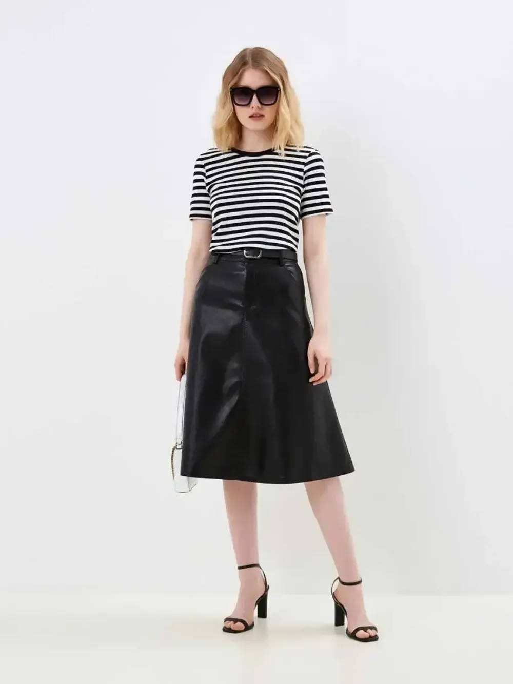 Юбка кожаная