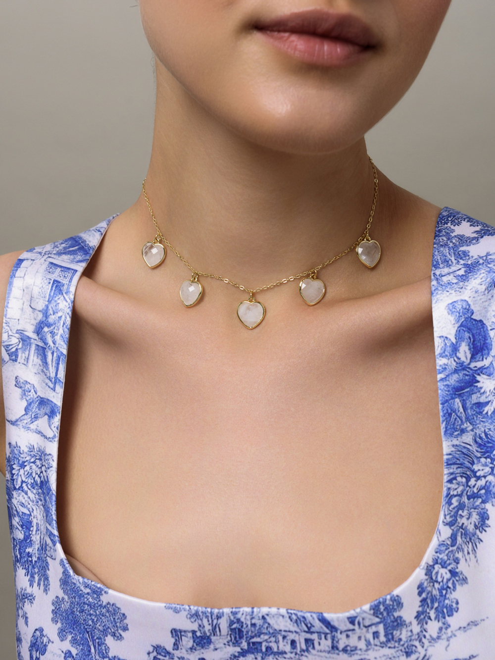 Чокер "Amour" с горным хрусталем Gold