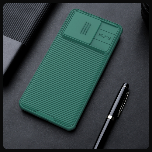 Чехол зеленого цвета (Dark Green) с защитной шторкой для камеры от Nillkin на Xiaomi Redmi K70 Ultra, серия CamShield Pro Case