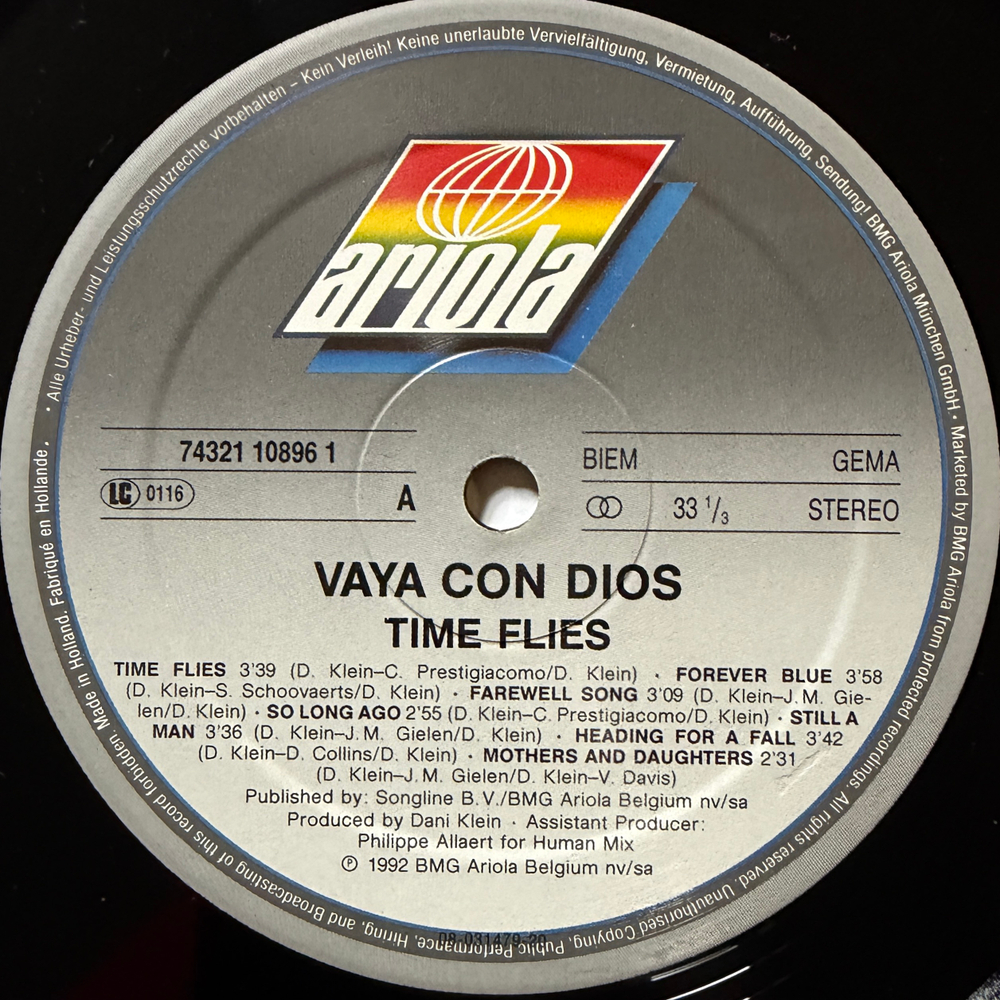 Vaya Con Dios - Time Flies (Европа 1992г.)