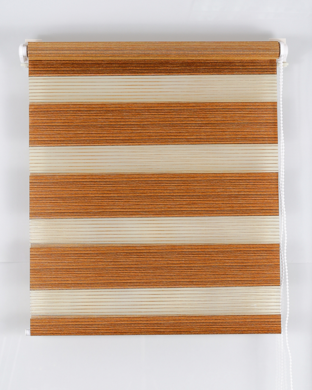 Рулонная штора зебра, шоколад