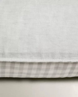 ZARA HOME ДЕТСКАЯ НАВОЛОЧКА В КЛЕТКУ, СЕРЫЙ