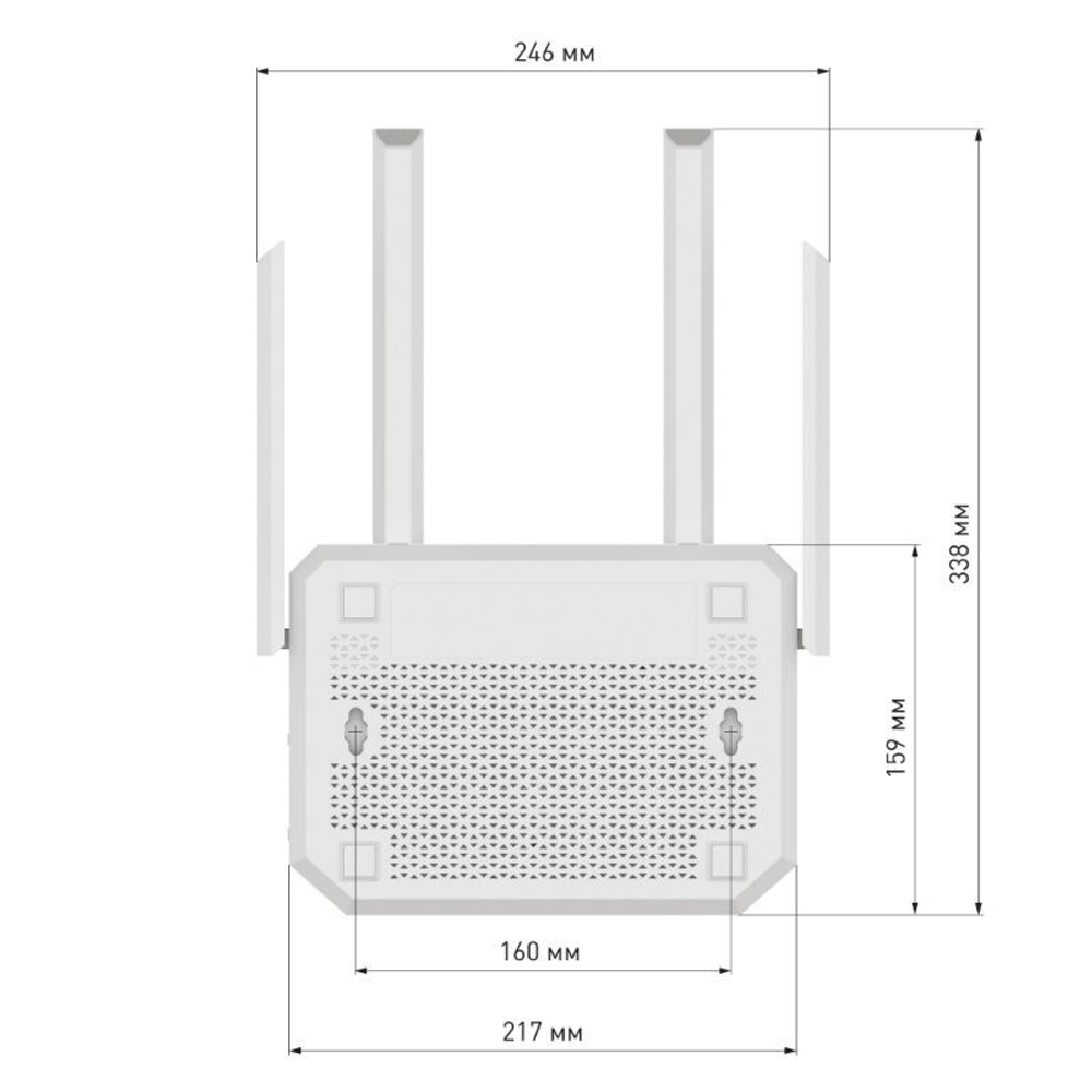 Netcraze Giga (NC-1012) Мультигигабитный интернет-центр с Mesh Wi-Fi 6 AX3000