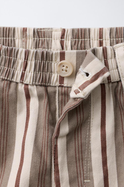 ZARA БРЮКИ БЭГГИ В ПОЛОСКУ, РАЗНОЦВЕТНЫЙ