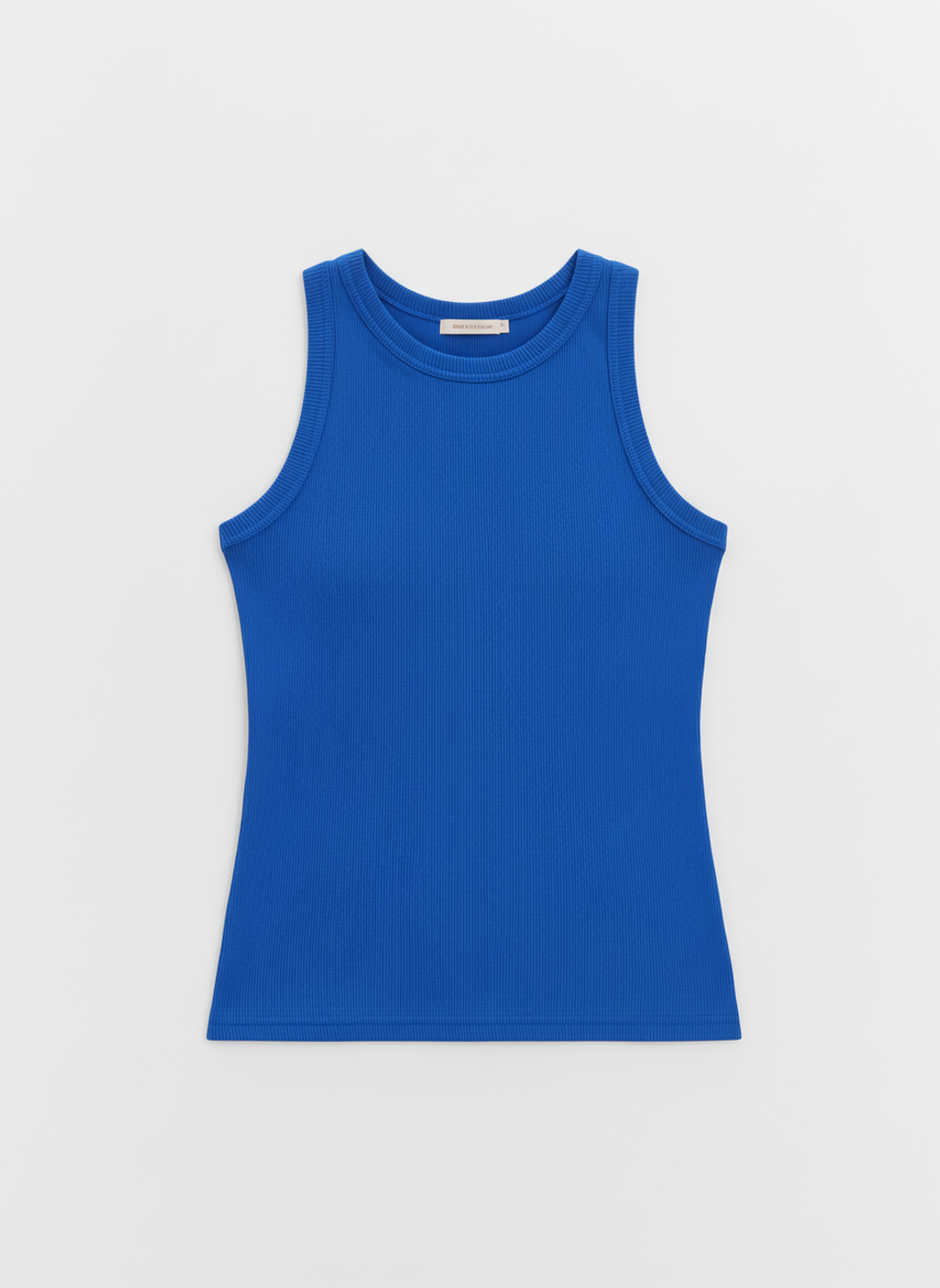 Базовый топ из эластичного хлопка