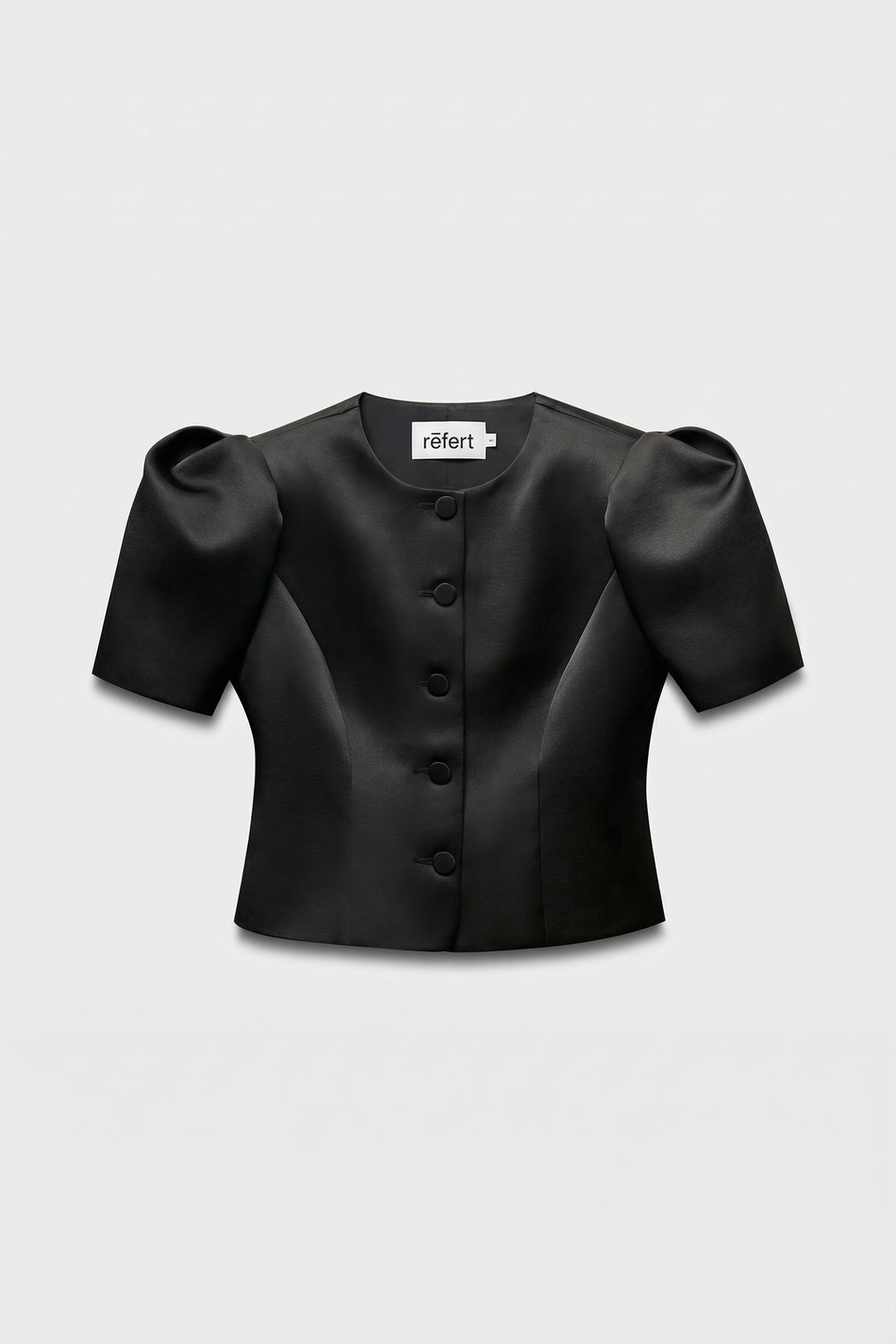 Жакет с объемными рукавами из сатина