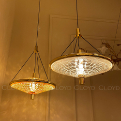 Подвесной светильник Cloyd FANTOM P1 / Ø32 см- прозрачн. - золото (арт.11250)