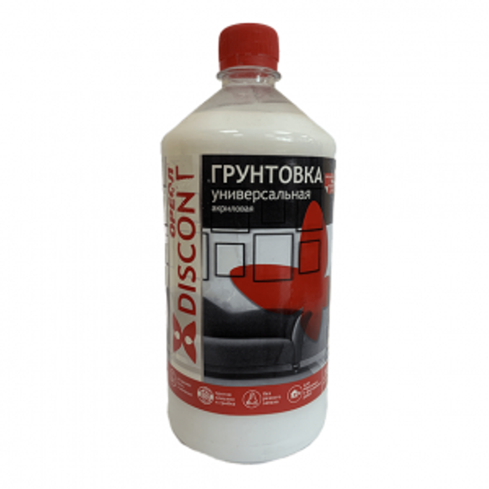 Грунт универсальный водно-дисперсионный полиакриловый с антисептиком Ореол Дисконт 1 кг