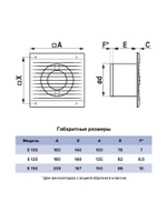 Вентилятор накладной E D100 сетка обр.клапан ET ERA