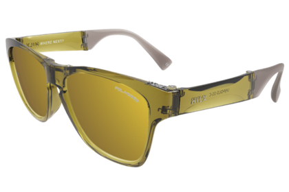 Спортивные очки HILX Unfold Shiny Crystal Yellow / Gold Polarized Lens