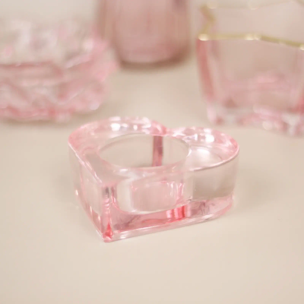 Подсвечник «Тайна любви» 8,5*8,3*3 см, Розовый нежный