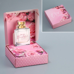 Коробка складная «With love», 16.5 × 16,5 × 5 см