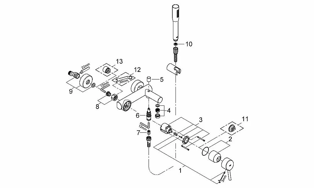 Смеситель для ванны Grohe Concetto 32211001 хром