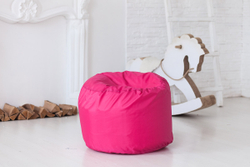 Пуфик Круг Розовый Оксфорд (Классический)