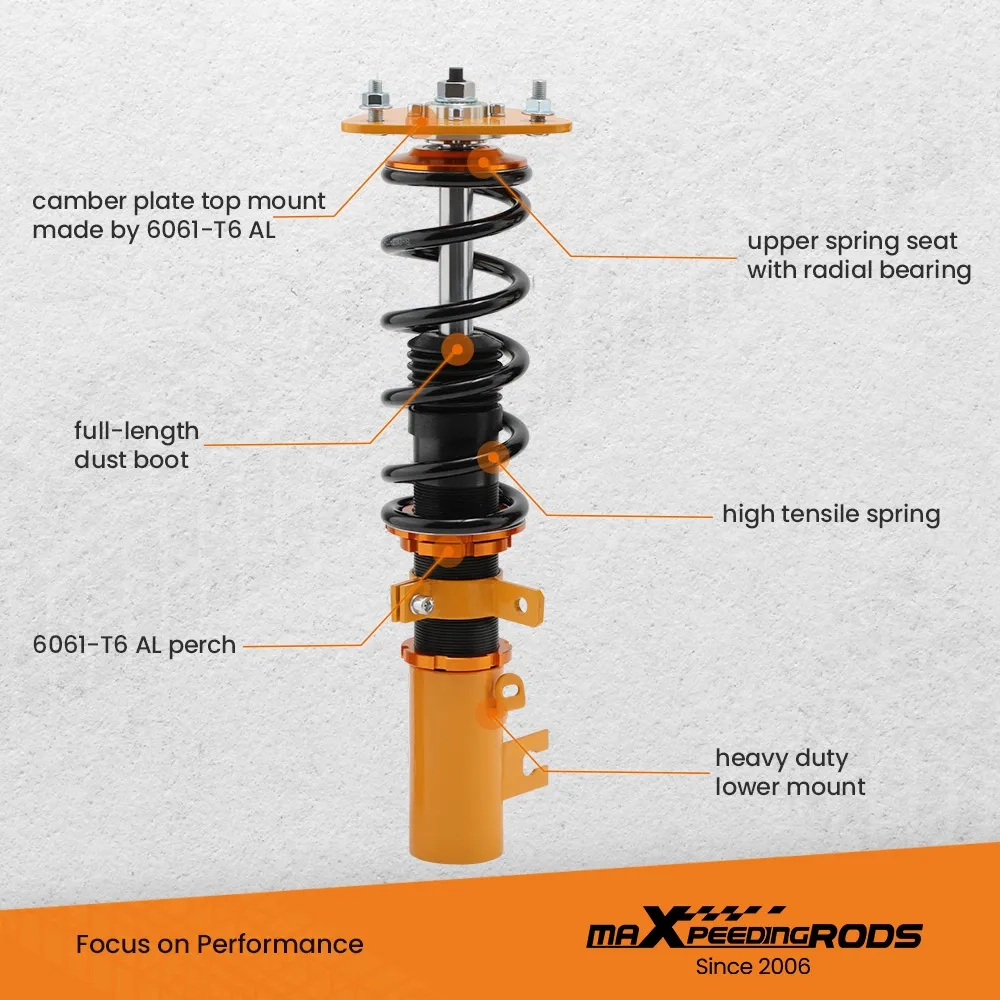 MaXpeedingrods Adjustable Coilovers Suspension Kit подходит для автомобиля Mazda CX-4 2016 2017-2019 lowering kit