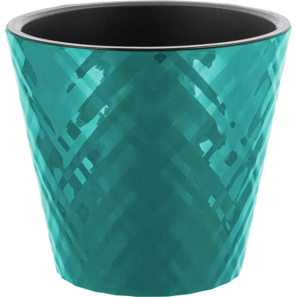 Горшок для цветов InGreen Manhattan D190мм, 3,3л c дренажной вставкой, тропический лес