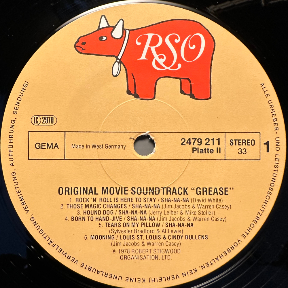 Саундтрек к фильму Бриолин 2LP (Германия 1978г.)