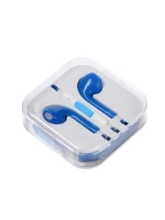 Наушники Luazon RX-13, вкладыши, микрофон, синие