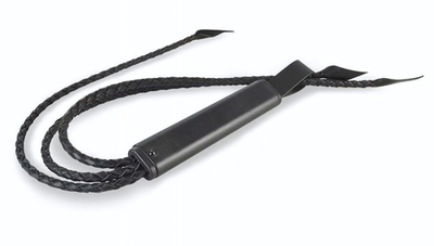 Черная кожаная плеть Элегант (Цвет: черный)