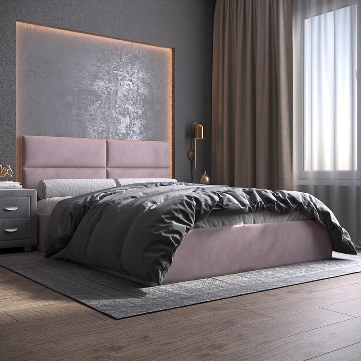 Двуспальная кровать с настилом Квадро, 140х195