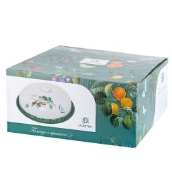 Блюдо с крышкой " " 23,5х23,5х9,5см d=24см (керамика) (подарочная упаковка)
