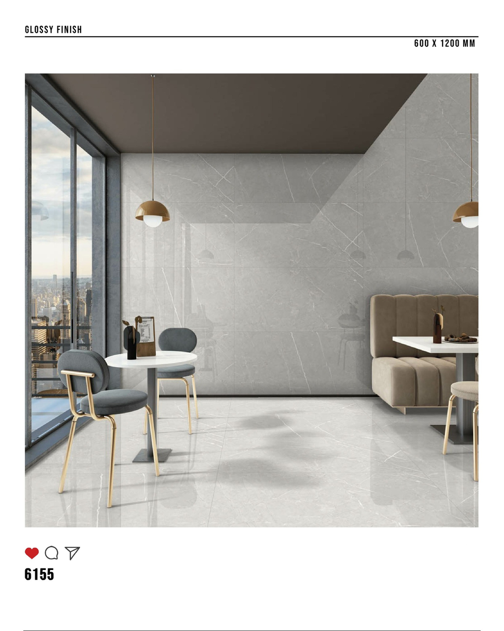 Керамогранит glossy №2 60х120, 6155