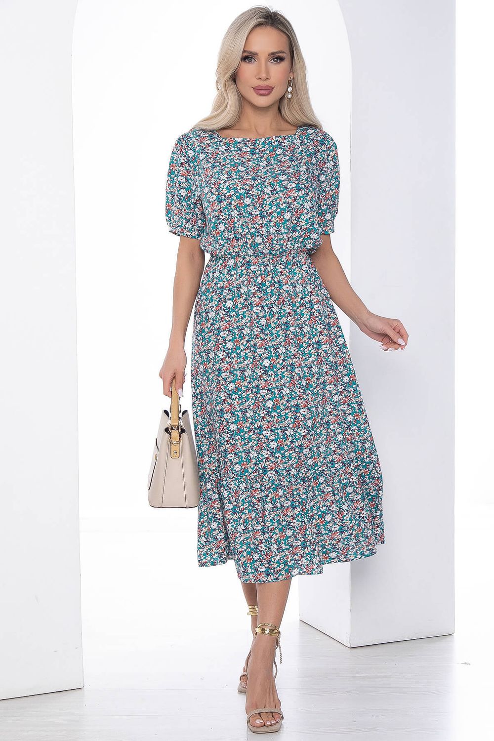 Платье Эпоха моды изумрудное П10143 LT Collection (Акция)