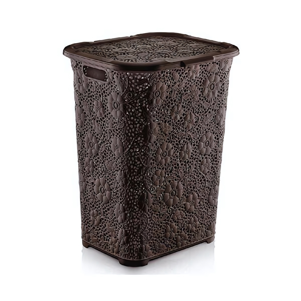 Корзина для белья Ажурная 50 лт коричневый