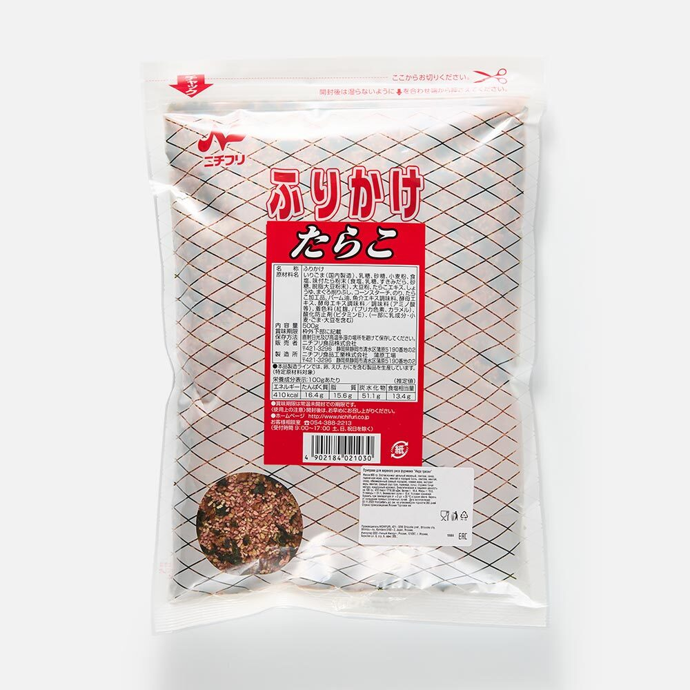 Смесь пряностей Nichifuri Фурикакэ для риса, со вкусом икры минтая, 500 г
